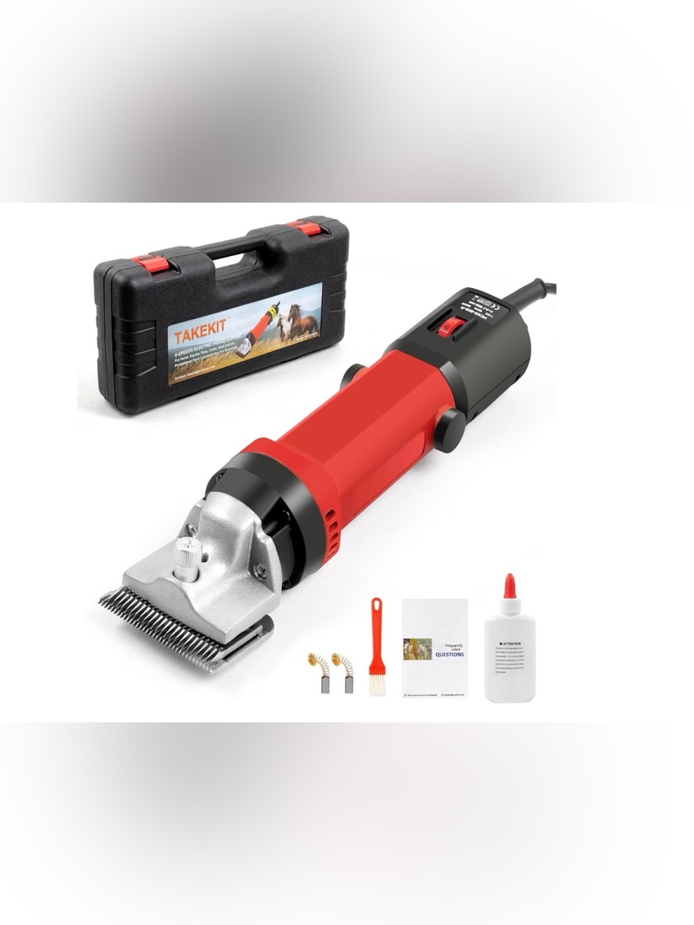 NWT Professional Horse Body Clippers 600W 6-Speed w/Case
